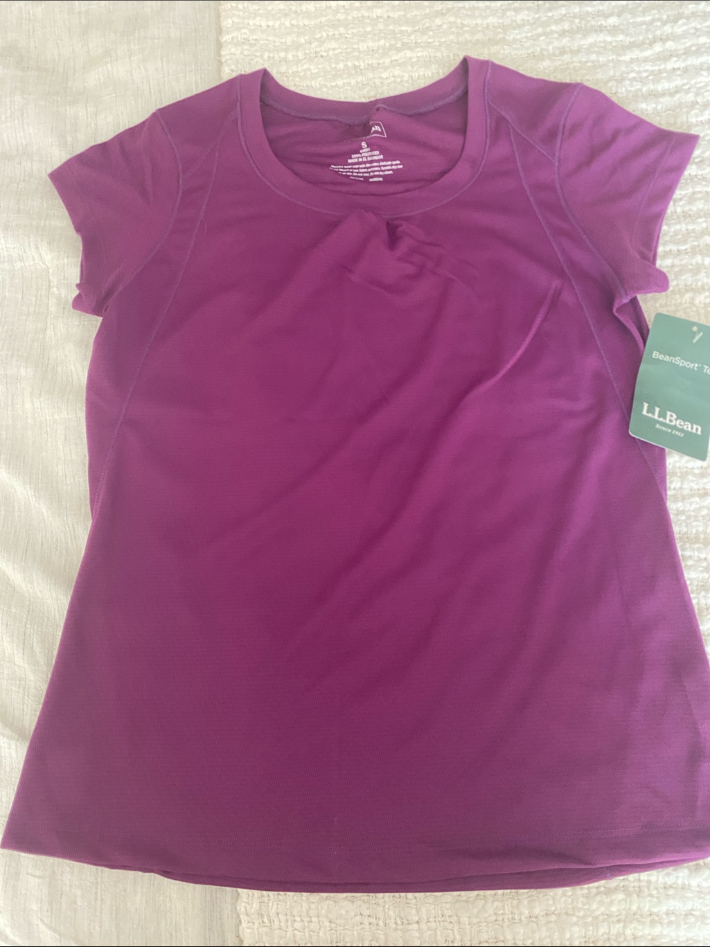 L.L. Bean Women's Short Sleeve Active Tee - Magenta